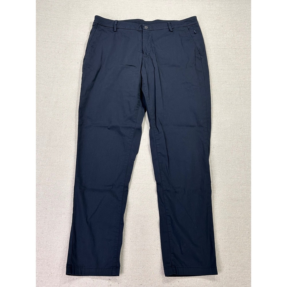 Birddogs Men's 36 Boomstick Golf Trousers Navy Lined Chino Pants Stretch